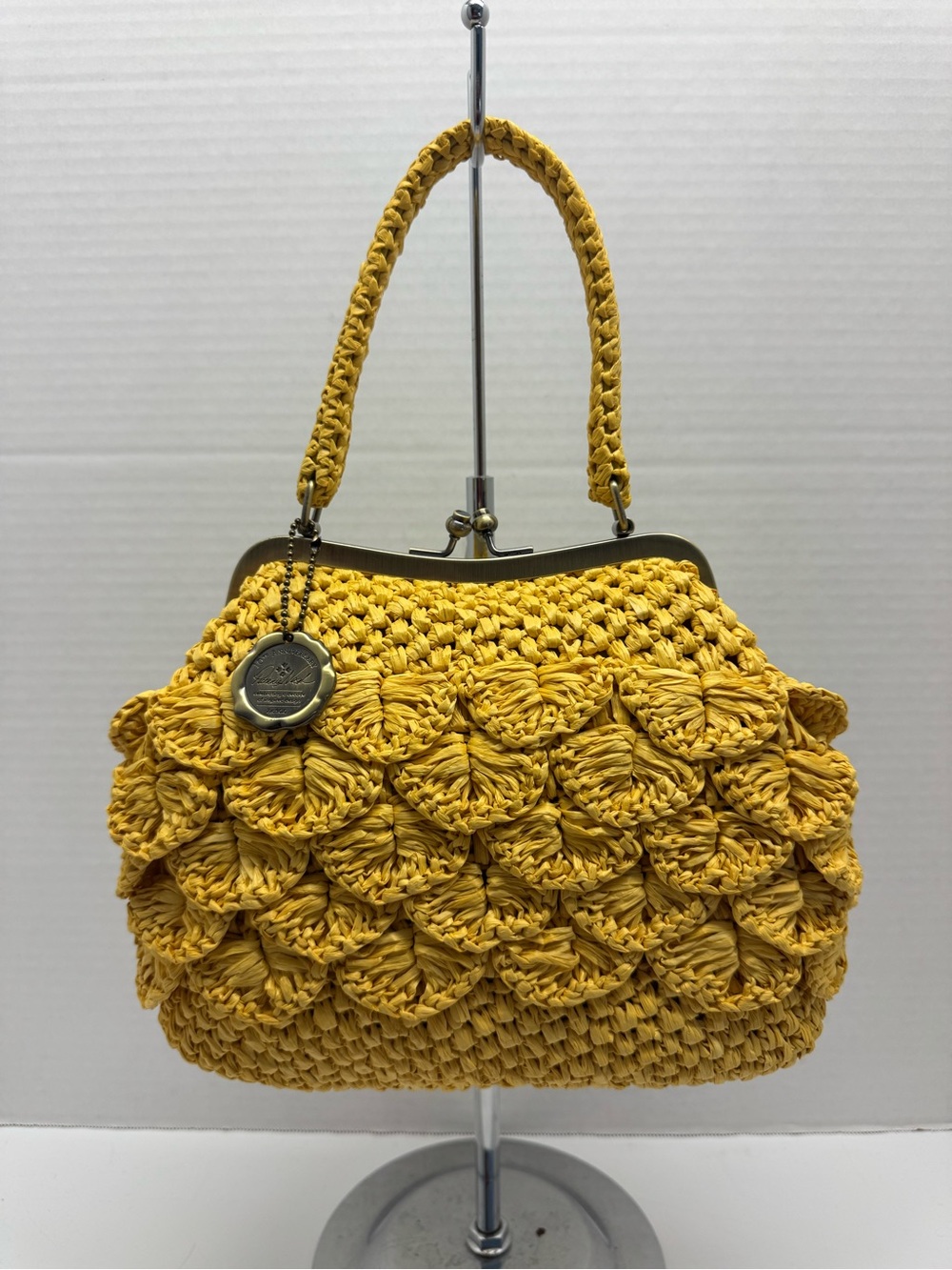 Patricia Nash Laureana Scalloped Raffia Frame Bag